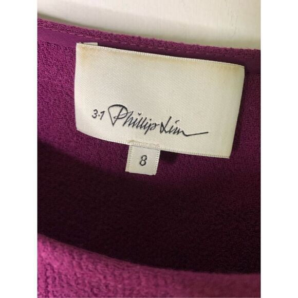 3.1 Phillip Lim virgin wool dress purple women's size 8 - Picture 3 of 4